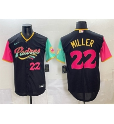 Men's San Diego Padres #22 Mason Miller 2022 Black City Connect Cool Base Stitched Baseball Jersey