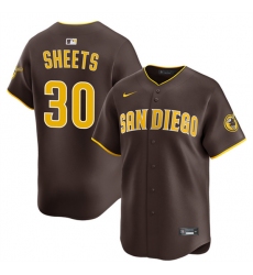 Men's San Diego Padres #30 Gavin Sheets Brown 2026 Road Limited Stitched Baseball Jersey
