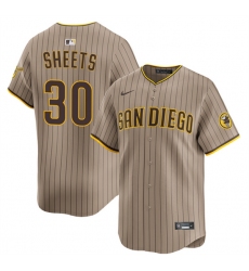 Men's San Diego Padres #30 Gavin Sheets Tan 2026 Alternate Limited Stitched Baseball Jersey