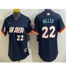 Women's San Diego Padres #22 Mason Miller Navy 2026 City Connect Stadium Jersey