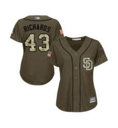Women's San Diego Padres #43 Garrett Richards Authentic Green Salute to Service Cool Base Baseball Jersey