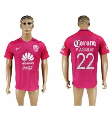 America #22 P.Aguilar Pink Soccer Club Jersey