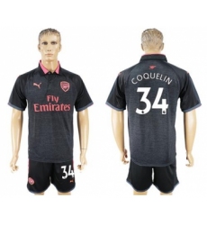 Arsenal #34 Coquelin Sec Away Soccer Club Jersey