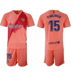 Barcelona #15 Paulinho Third Soccer Club Jersey