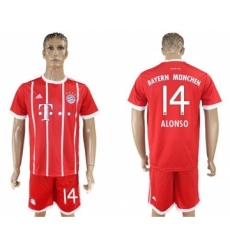 Bayern Munchen #14 Alonso Home Soccer Club Jersey