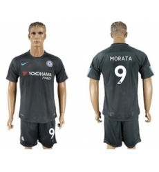 Chelsea #9 Morata Black Soccer Club Jersey