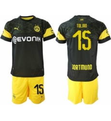 Dortmund #15 Toljan Away Soccer Club Jersey