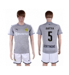 Dortmund #5 Bartra Grey Soccer Club Jersey