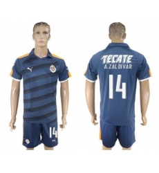 Guadalajara #14 A.Zaldivar Away Soccer Club Jersey