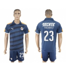 Guadalajara #23 Vazquez Away Soccer Club Jersey