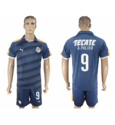 Guadalajara #9 A.Pulido Away Soccer Club Jersey