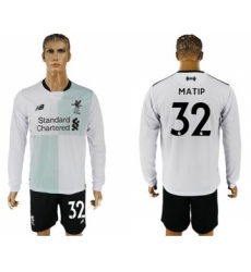 Liverpool #32 Matip Away Long Sleeves Soccer Club Jersey