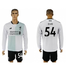 Liverpool #54 OJO Away Long Sleeves Soccer Club Jersey