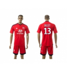 Lyon #13 Jallet Away Soccer Club Jersey