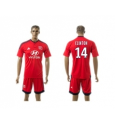 Lyon #14 Clinton Away Soccer Club Jersey