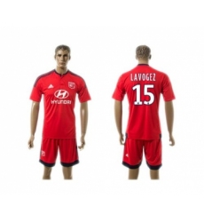 Lyon #15 Lavogez Away Soccer Club Jersey
