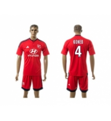 Lyon #4 Koneb Away Soccer Club Jersey