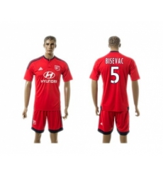 Lyon #5 Bisevac Away Soccer Club Jersey