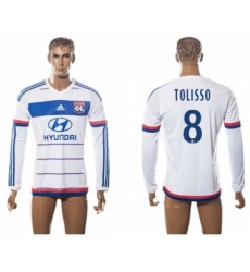 Lyon #8 Tolisso Home Long Sleeves Soccer Club Jersey