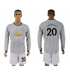 Manchester United #20 S.Romero Sec Away Long Sleeves Soccer Club Jersey