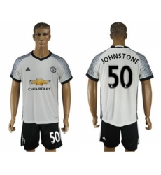 Manchester United #50 Johnstone White Soccer Club Jersey