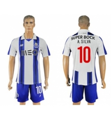 Oporto #10 A.Silva Home Soccer Club Jersey
