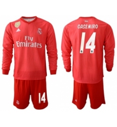 Real Madrid #14 Casemiro Third Long Sleeves Soccer Club Jersey