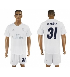 Real Madrid #31 R.Yanez Marine Environmental Protection Home Soccer Club Jersey