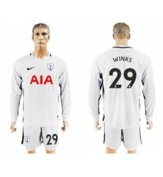 Tottenham Hotspur #29 Winks Home Long Sleeves Soccer Club Jersey