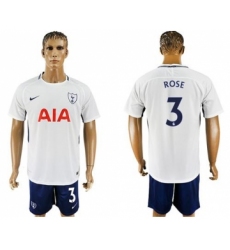 Tottenham Hotspur #3 Rose White Blue Soccer Club Jersey