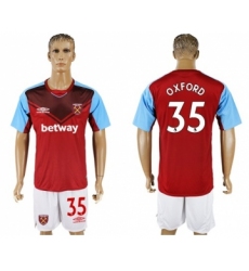 West Ham United #35 Oxford Home Soccer Club Jersey