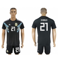 Argentina #21 Dybala Away Soccer Country Jersey