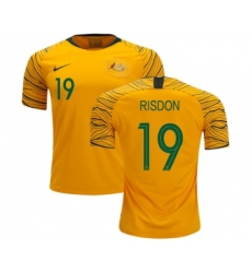 Australia #19 Risdon Home Soccer Country Jersey