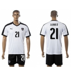 Austria #21 Janko White Away Soccer Country Jersey
