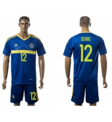 Bosnia Herzegovina #12 Sehic Home Soccer Country Jersey