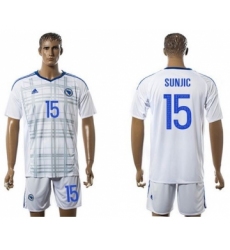 Bosnia Herzegovina #15 Sunjic Away Soccer Country Jersey