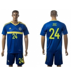 Bosnia Herzegovina #24 Zec Home Soccer Country Jersey