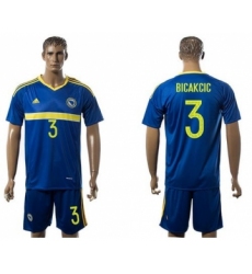 Bosnia Herzegovina #3 Bicakcic Home Soccer Country Jersey