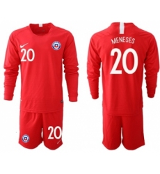 Chile #20 Meneses Home Long Sleeves Soccer Country Jersey