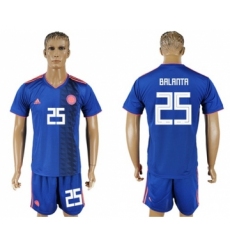 Colombia #25 Balanta Away Soccer Country Jersey