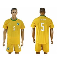 Cote d'lvoire #5 Zokora Home Soccer Country Jersey