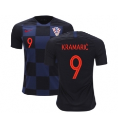 Croatia #9 Kramaric Away Soccer Country Jersey