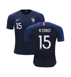 France #15 N'Zonzi Home Soccer Country Jersey