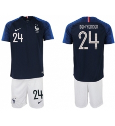 France #24 Ben Yedder Home Soccer Country Jersey