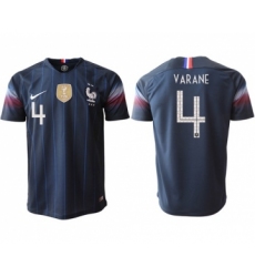 France #4 Varane Home Thai Version Soccer Country Jersey