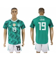 Germany #19 Gotze Away Soccer Country Jersey