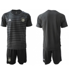 Germany Blank Black Goalkeeper Soccer Country Jersey