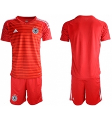 Germany Blank Red Goalkeeper Soccer Country Jersey