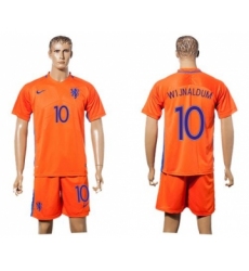 Holland #10 Wijnaldum Home Soccer Country Jersey