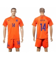 Holland #14 Rekik Home Soccer Country Jersey